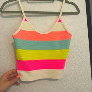Cute Neon Striped Crop Top!